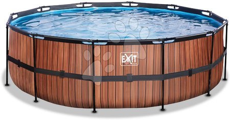 Baseny okrągłe - Basen z filtracją  Wood pool Exit Toys  - 4