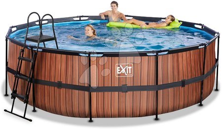 Baseny okrągłe - Basen z filtracją  Wood pool Exit Toys  - 3