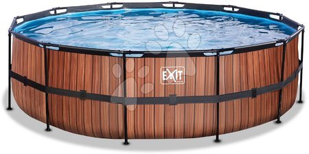 Bazeni okrogli - Bazen s filtracijo Wood pool Exit Toys  - 3