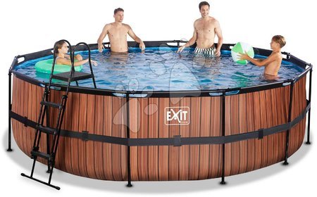 Bazeni okrogli - Bazen s filtracijo Wood pool Exit Toys  - 2