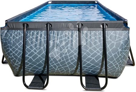 Rectangular Swimming Pools - EXIT Stone Pool 540x250x122cm with filter pump - grey - 4