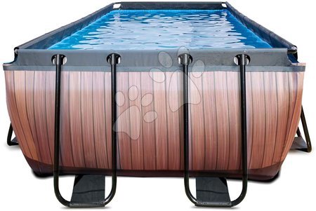 Bazeni pravokotni - Bazen s filtracijo Wood pool brown Exit Toys  - 4