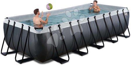 Bazeni pravokotni - Bazen s filtracijo Black Leather pool Exit Toys  - 2