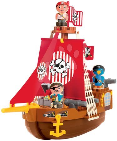 Dětské stavebnice - Stavebnice Pirátská loď Abrick Écoiffier