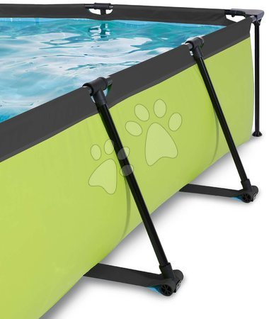 Rectangular Swimming Pools - EXIT Lime pool 220x150x65cm with filter pump and canopy - green - 6