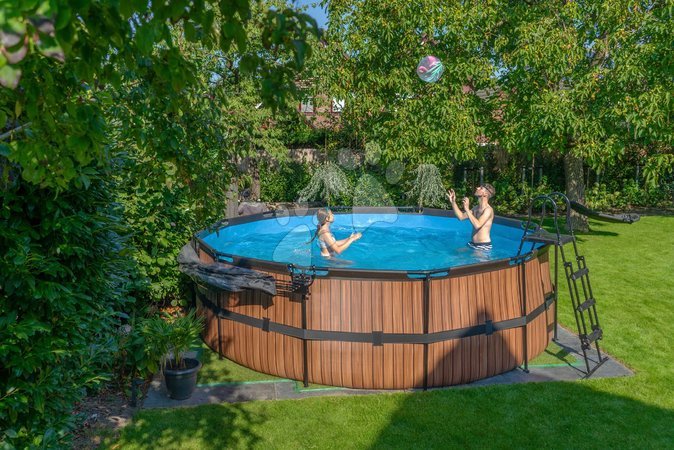 Piscines rondes - Piscine avec filtration à sable Wood pool Exit Toys - 8