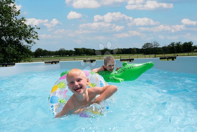 Round Swimming Pools  - EXIT Black Leather Pool ø450x122cm with filter pump - black - 10