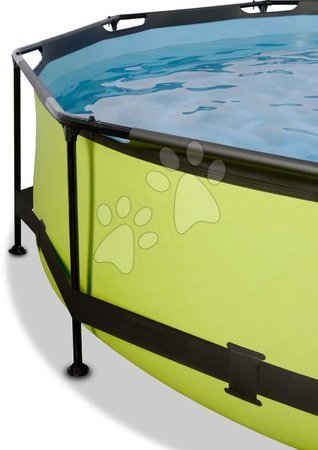 Round Swimming Pools  - EXIT Lime pool ø360x76cm with filter pump and dome - green - 6