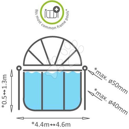 Daszki do basenów - Kryt kopuły Exit Toys - 5