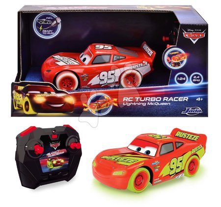 Távirányítós járművek - Távirányítós kisautó RC Cars Villám McQueen Turbo Glow Racers Jada - 3