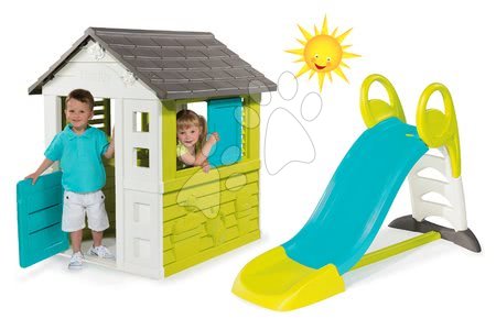 Playhouses with slide - Pretty Blue Smoby Playhouse Set - 15