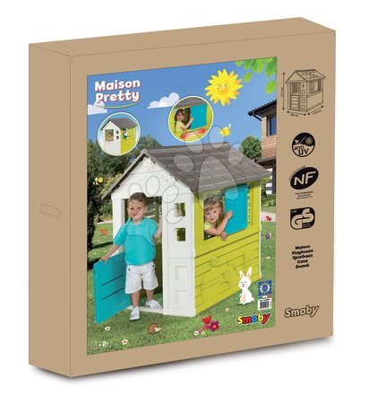 Cabanes avec toboggan -  maison Pretty New Grey Smoby  - 11