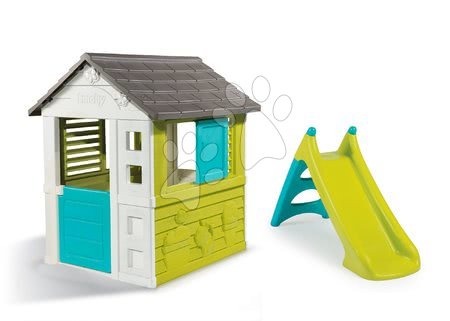 Cabanes avec toboggan - Maisonnette Pretty Blue Smoby - 11