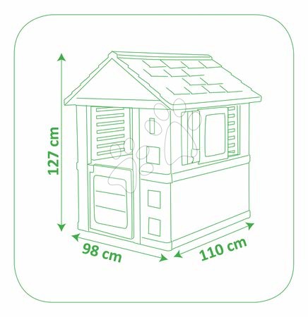 Playhouses with slide - Set house Pretty Blue Smoby - 6