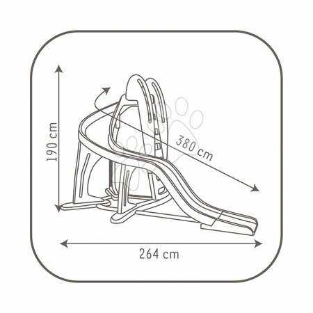 Šmykľavky pre deti  - Šmykľavka U'Turn Smoby dĺžka 380 cm - 4