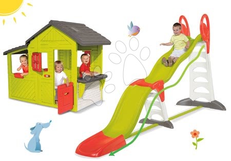 Scivoli con altalena - Set scivolo  Toboggan Super Megagliss 2in1 Smoby - 22