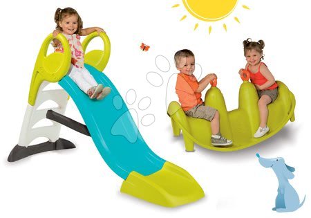 Scivoli con altalena - Set scivolo Toboggan KS Smoby lunghezza 150 cm - 13