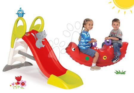 Scivoli con altalena - Set scivolo Toboggan KS Smoby con lunghezza di 150 cm - 15