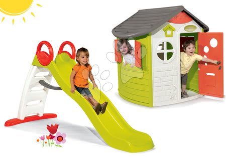 Kleine Spielhäuser mit Rutsche - Set Häuschen Neo Jura Lodge Smoby - 30