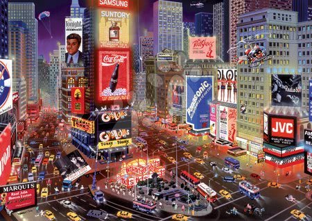 4000 - 8000 delne puzzle - Puzzle Genuine Times Square New York Educa - 1