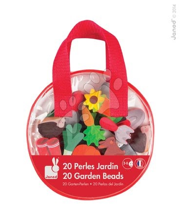 Dřevěné korálky pro děti - Dřevěné korálky Garden Beads Janod - 1