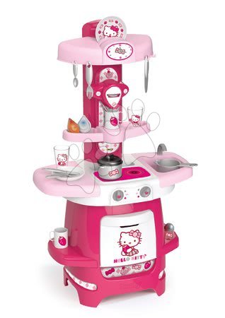 Neaktívna Staré položky - SMOBY 24087-2 kuchynka Hello Kitty s 19 doplnkami+športový kočík (55 cm rúčka)+ bábika so šatôčkami 32 cm - 2