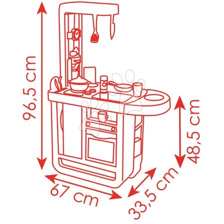 Electronic play kitchens - Cherry Smoby Mini Kitchen - 9