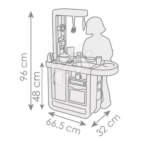 Play kitchen sets - Set kuchynka a zmrzlinový stánok Cherry Kitchen Smoby - 27