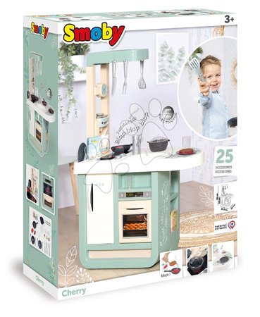 Play kitchen sets - Set kuchynka a zmrzlinový stánok Cherry Kitchen Smoby - 29