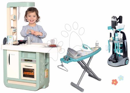 3 - 6 years - Set kitchen and cleaning trolley Cherry Kitchen Smoby