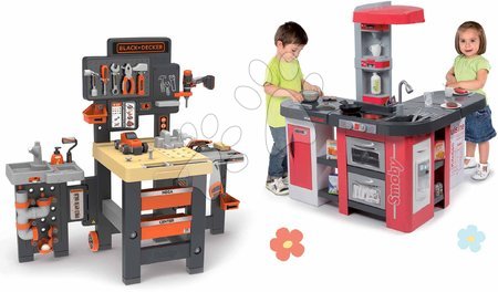 Sets de cuisine pour enfants - Set de cuisine et table de travail Tefal Studio XXL Smoby à trois volets