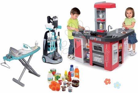 Mini Tefal - Set de cuisine et chariot de nettoyage Tefal Studio XXL Smoby