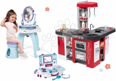 Play kitchen sets - Set kitchen and cosmetic table Frozen Tefal Studio XXL Smoby