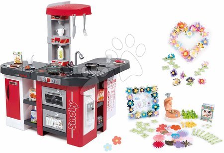 Play kitchens - Set kuchynka a ozdobné kvetinárstvo Tefal Studio XXL Smoby