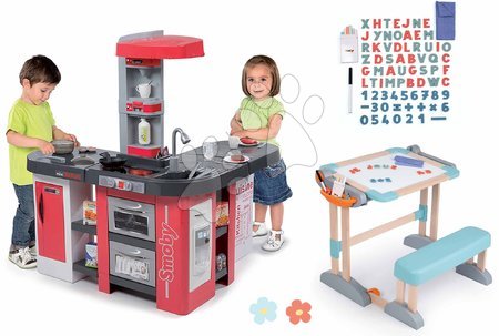 Play kitchen sets - Set kitchen and wooden bench Tefal Studio XXL Smoby