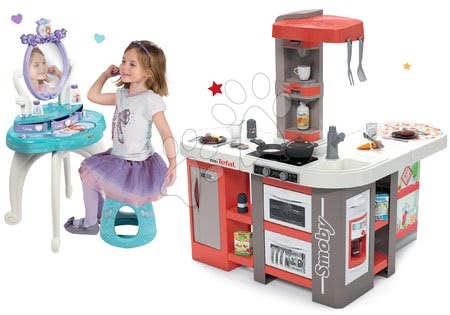 Kuchyňky pro děti sety - Set kuchyňka elektronická Tefal Studio 360° XXL Bubble Smoby mrkvová - 47