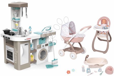 3 - 6 years - Set kitchen with washing machine Tefal Cleaning Kitchen 360° Smoby