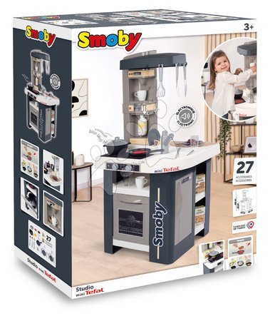 Aelier pour enfants et accessoires - Set de table de travail avec grue fonctionnelle Black&Decker Bricolo Builder et cuisine Tefal Studio Smoby - 11