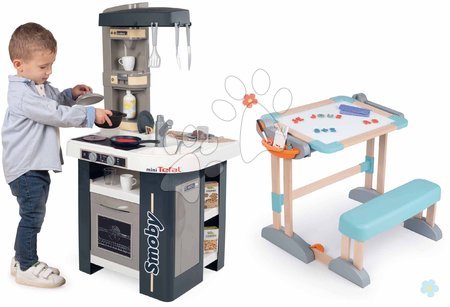 3 - 6 years - Set kitchen and wooden bench Tefal Studio Kitchen 360° Smoby