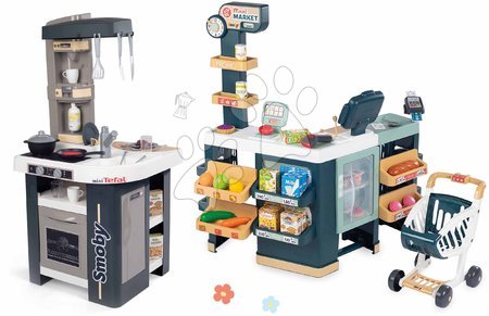 3 - 6 years - Set kitchen and supermarket Super Market Tefal Studio Kitchen 360° Smoby