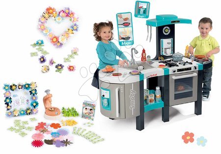 Cuisines pour enfants - Set de cuisine électronique et fleuristerie pour la fabrication de fleurs décoratives Tefal French Touch Bubble Smoby