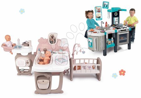 Cocinitas para niños sets - Set de cocina electrónica y casa de muñecas Tefal French Touch Bubble Smoby