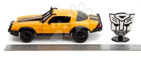 Modely - Chevrolet Camaro Bumblebee 1977 Transformers Jada toy car - 12