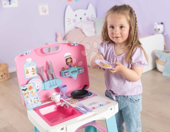 Basic kitchen playsets - Kuchynka v kufríku Gabby Kitchen Smoby - 3