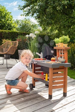 Spielküchensets - Set Grill für den Garten mit Waffeleisen Garden Kitchen Smoby - 18