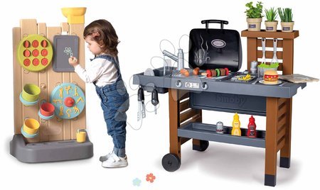 3 - 6 years - Set grill for the garden and play wall Garden Kitchen Smoby