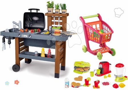 Hračky pre deti od 3 do 6 rokov - Set gril na záhradu s vaflovačom Garden Kitchen Smoby