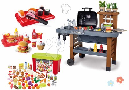 3 - 6 years - Garden Kitchen Smoby grill set for the garden with hamburgers