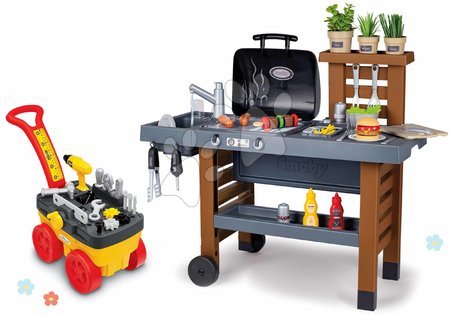 Od 3 do 6 let od výrobce Smoby - Set gril na zahradu a pracovní dílna vozík Garden Kitchen Smoby