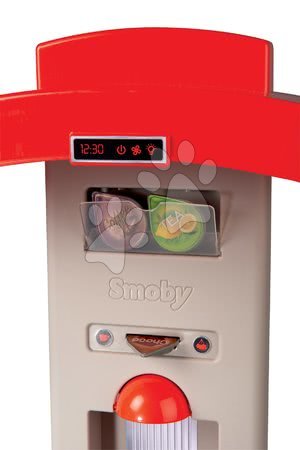 Kuchyňky pro děti sety - Set kuchyňka skládací elektronická Tefal Opencook Smoby červená s kávovarem a chladničkou - 10